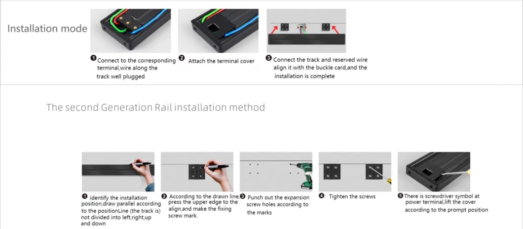 Surface Power Track Electrical Socket Desktop Power Track Rail Hidden Office Desk Socket