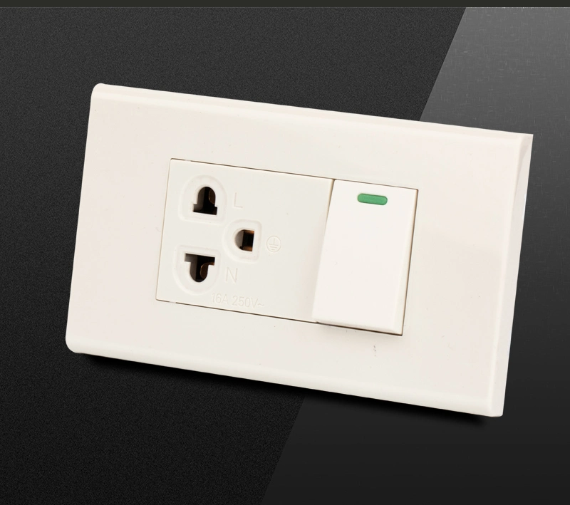 Cheap Price Thailand Wall Power Mf 3 Pin Socket Outlet and Light Switch with Indicator